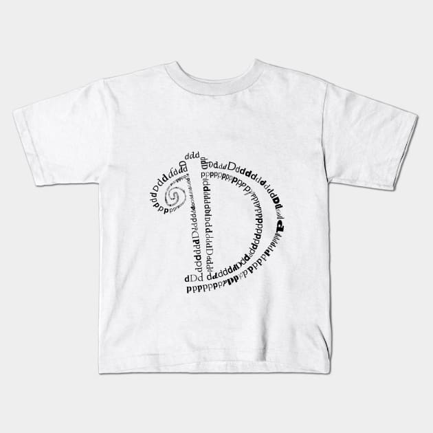 D letter Kids T-Shirt by hedehede